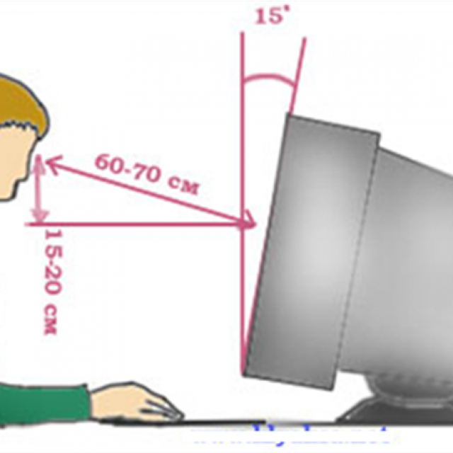 Экран положения 3. Правильное расположение монитора ПК. Угол наклона монитора. Правильный наклон монитора. Правильный угол наклона монитора компьютера.