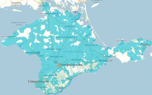 Карта покрытия мтс крым